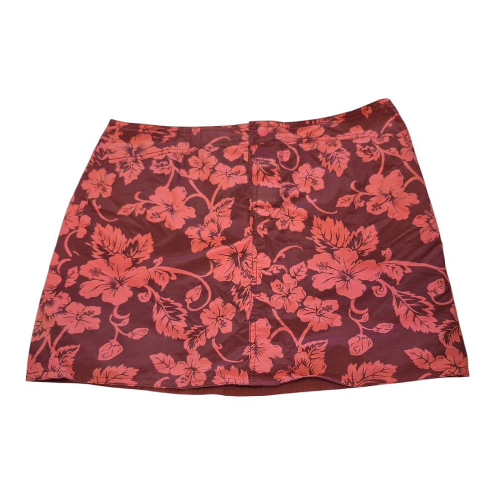 Red and Pink Mini Pencil Skirt